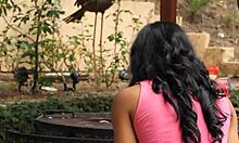 Emotional first-time lesbian encounter between mature cougar and petite black girl.