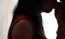 Amateur Deepthroat From Hot Wife In Red Dress For Friend He Cum In Her Mouth