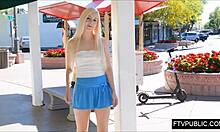 fresh 18 teen flashing upskirt in public spot