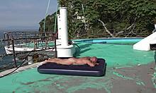 Passionate latina enjoys licking and kissing before intense cowgirl ride