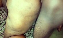 wide black ass lady teases with big black cock