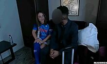 Italian brunette teen cheats, pounds ass to apologize