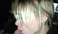 Sexy Girl Sucks Dick At The Back Of The Truck In The City Center