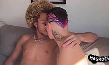 Skinny guy tricks hetero neighbor into taking huge cock in ass