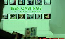 Check out this casting amateur gagging hard while getting roughly fucked