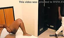 i masturbate as gate man helps with big black cock