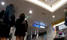 cute japanese girl gets surprised at home by a train molester 😲