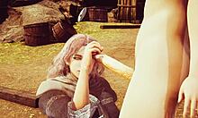 Elden Ring Melina deepthroats in 3D hentai