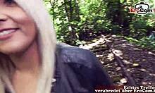 hey, chubby girl showing tits and banging outdoors pov!