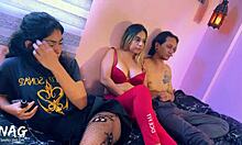 my gf brings her tight colombian friend over and i fuck her doggystyle while she watches