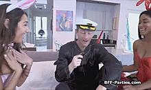 Foursome Pov With Horny Lingerie Bunnies At Party