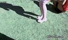 Foursome Pov With Horny Lingerie Bunnies At Party