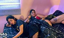 my gf brings her tight colombian friend over and i fuck her doggystyle while she watches