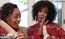 Ebony Milf and Teen 18+ Bang Huge White Cock