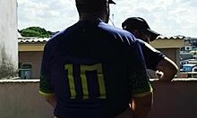 i fuked the novinho barebak on laje wit everyone seeing