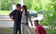 Skinny Teen Fucked By Two Guys