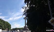 Teen 18+ Jenny Does Mmf Threesome Right In Berlin Tiergarten!