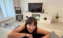 Unfaithful busty wife fucks pizza guy with monster cock to avoid paying delivery