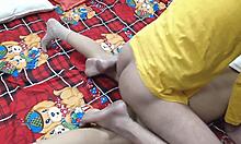 Indian Desi Girlfriend Bent Over Riding Ass