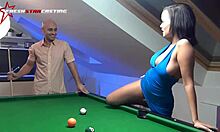 brunette doggystyle on pool table 😍