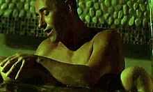 Irresistible blonde with big tits spreads for group banging after giving fellatio