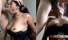 Extreme sloppy deep throat face fucking with big tits!