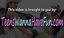 Amateur teen 18+, wow, get drilled by monster cock outdoors!