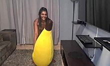 tattooed desi chick rides a fat banana in kinky close-ups