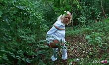 cute teen 18+ sucks cock and swallows on playground