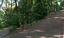 cute teen 18+ sucks cock and swallows on playground