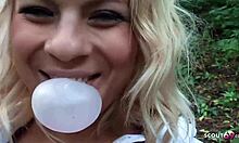 cute teen 18+ sucks cock and swallows on playground