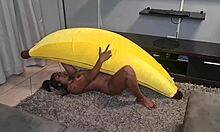 tattooed desi chick rides a fat banana in kinky close-ups