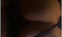 Bbcrhonnie vs white girl pussy in outdoor anal doggystyle with huge tits bent over.