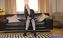 yo, this cute british teen is ridin’ a senior’s dick. her long hair and small tits in pov are wild!