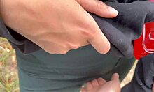 outdoor lesbian sex after an adrenaline rush! 🌿