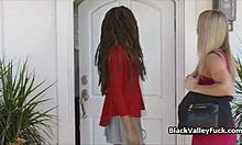 double date winner big tit ebony on cock – a reality show moment