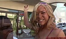 Slutty Blonde Teen Feels Intense Pleasure Taking Huge Black Cock.