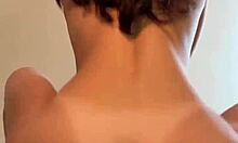 Gray Beanie Young Girl Rides Cowgirl In Dorm.