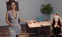 Sexy redhead boss fucks mother-in-law outdoors!