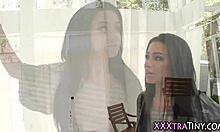 Lil teen gets her mouth filled with sperm in hardcore action.