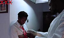 I put my big cock in student's wet pussy in class