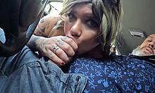 alexia ferraz chats in the car with friends on the street.