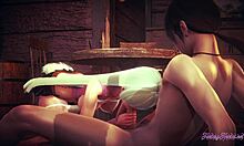 in seven deadly sins hentai 3d, elizabeth liones gets blowjob and fucked with creampie