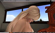 Megan Fox lookalike teen gives steamy oral by the piano