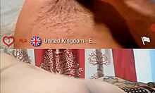 huge cumshot on bent over ass!