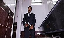 Who knew the bathroom employee was so hot to fuck?