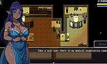 in lost lagoon harem hentai game ep 4, the sexy nurse performs a naked examination on a male for the first time.