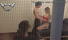 Backstage at Mansão Himeros, cuckold delivers his girlfriend 😈