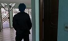 Backstage at Mansão Himeros, cuckold delivers his girlfriend 😈