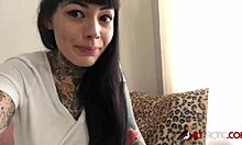 tattooed tiger lilly fingers her vibrator in quarantine!